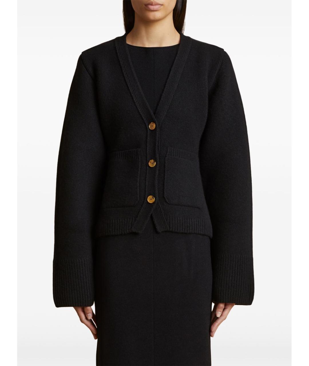 KHAITE Черный кашемировый кардиган, фото 6