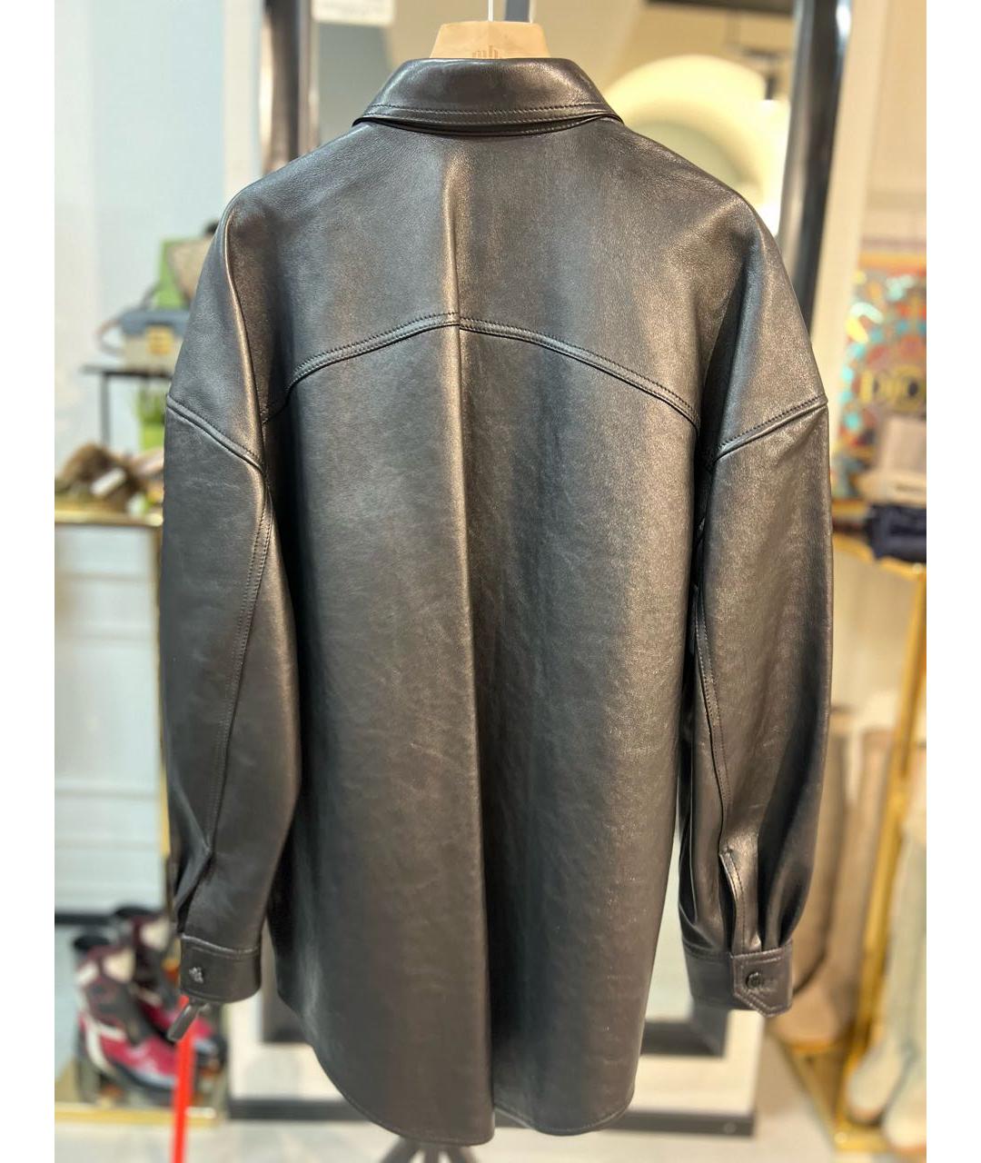 SAINT LAURENT Черная кожаная куртка, фото 3