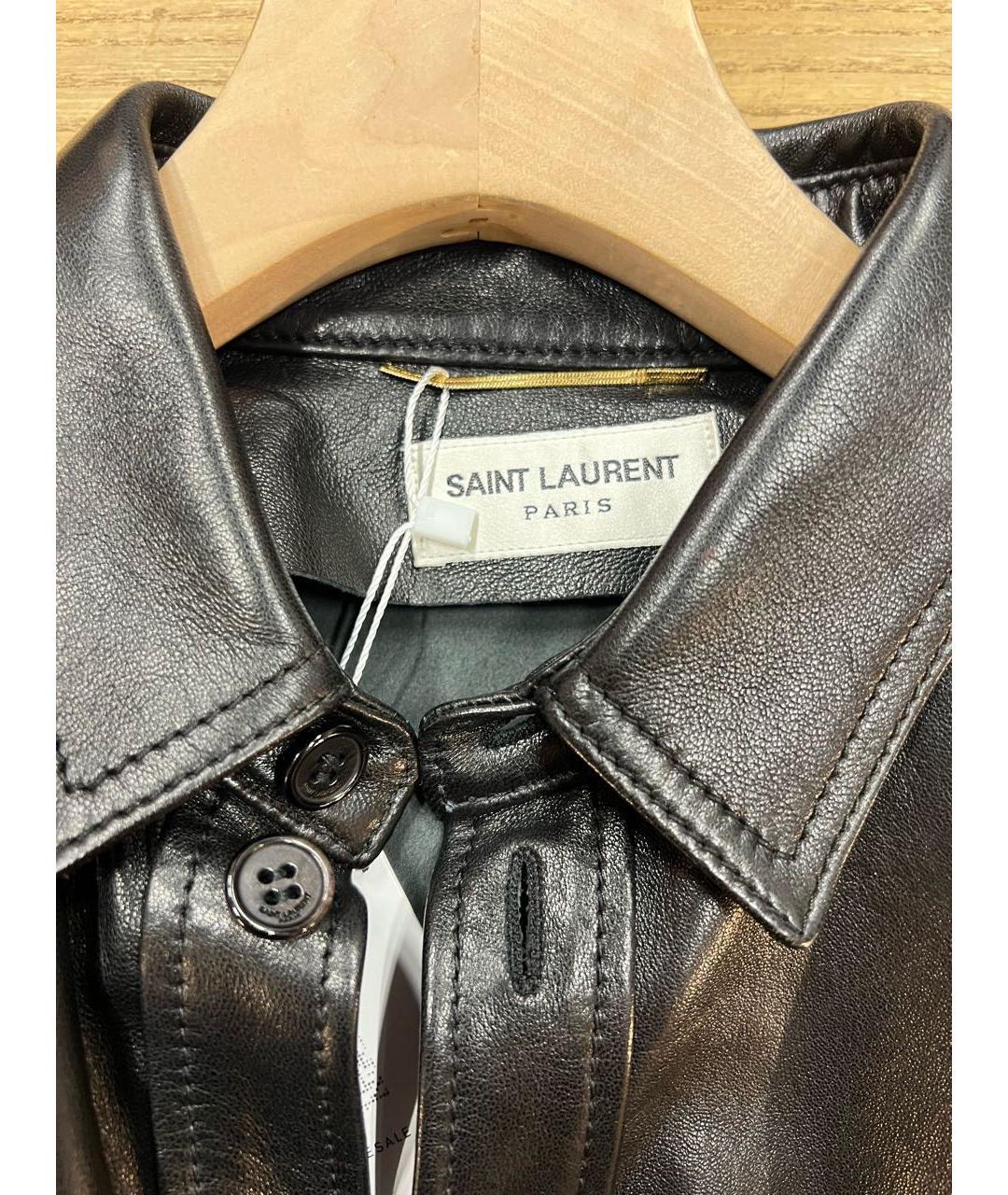 SAINT LAURENT Черная кожаная куртка, фото 7