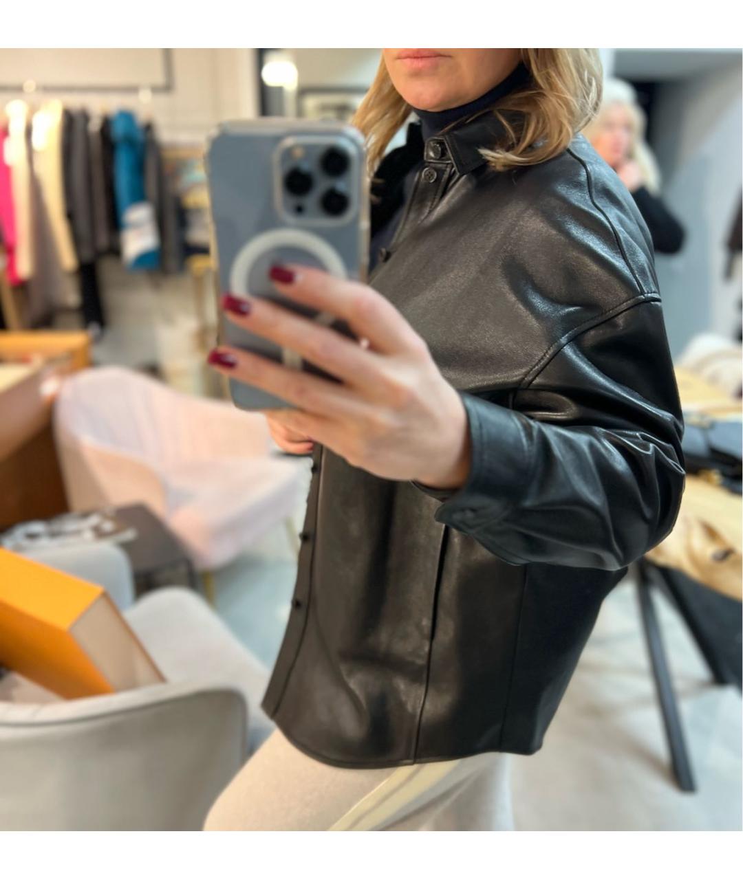 SAINT LAURENT Черная кожаная куртка, фото 8
