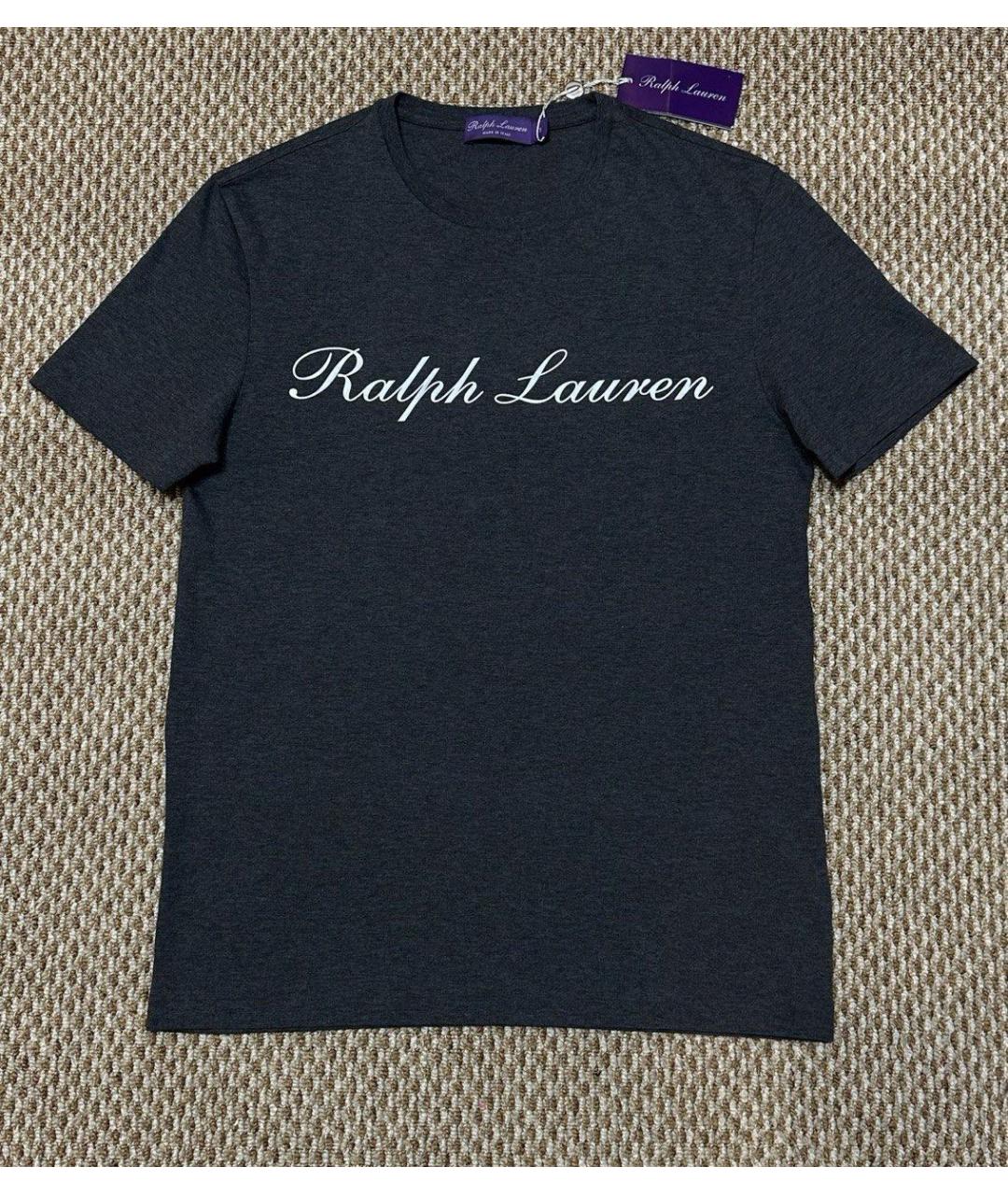 RALPH LAUREN PURPLE LABEL Серая хлопковая футболка, фото 3