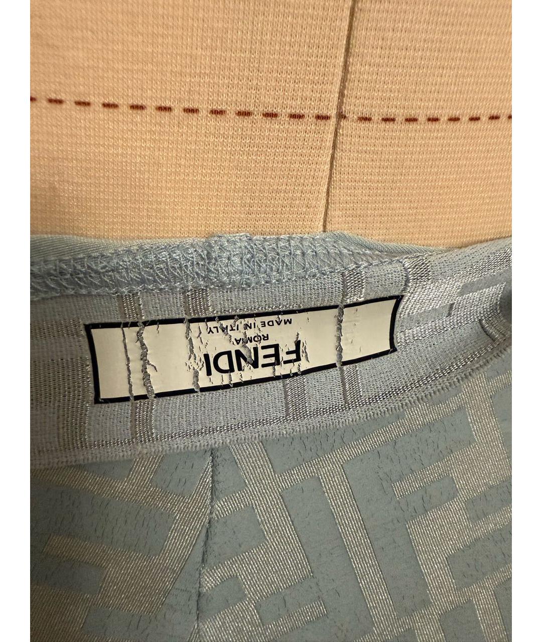 FENDI Голубой полиэстеровый спортивные костюмы, фото 3