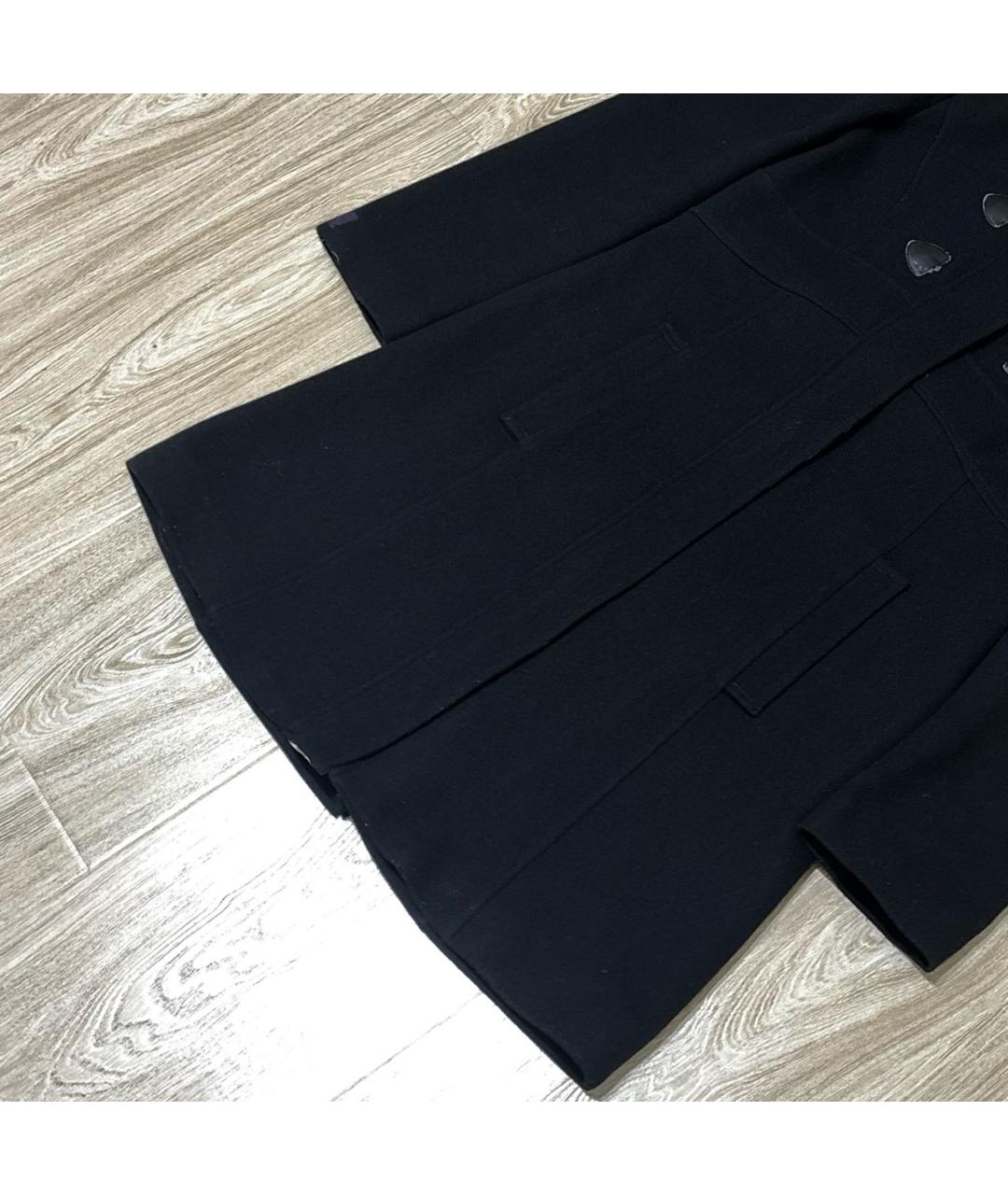 KENZO Черное шерстяное пальто, фото 3