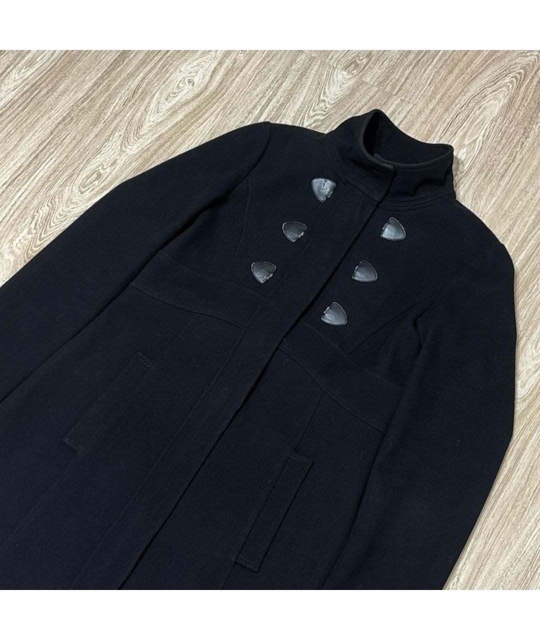 KENZO Черное шерстяное пальто, фото 2