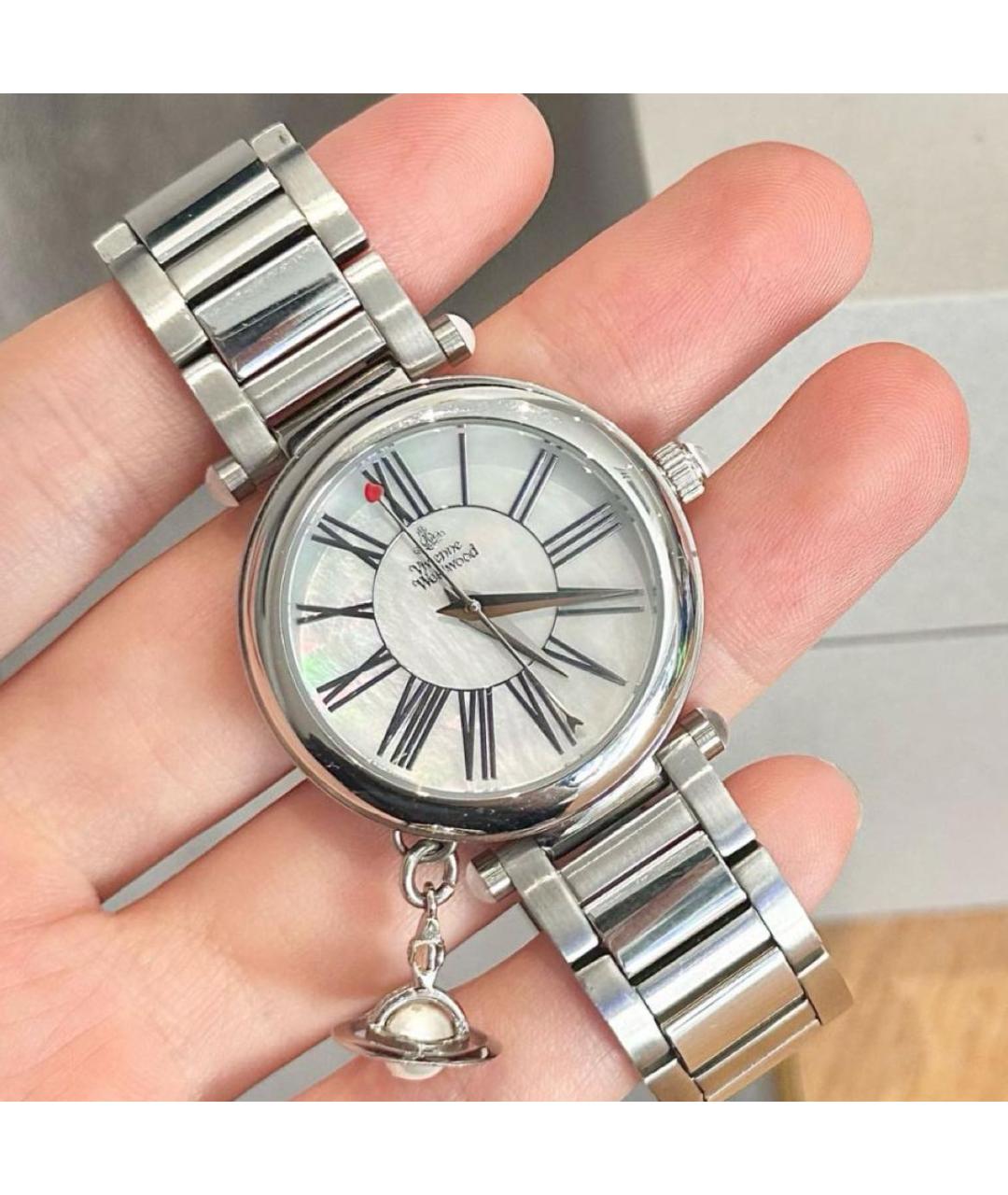 VIVIENNE WESTWOOD Серебряные металлические часы, фото 5