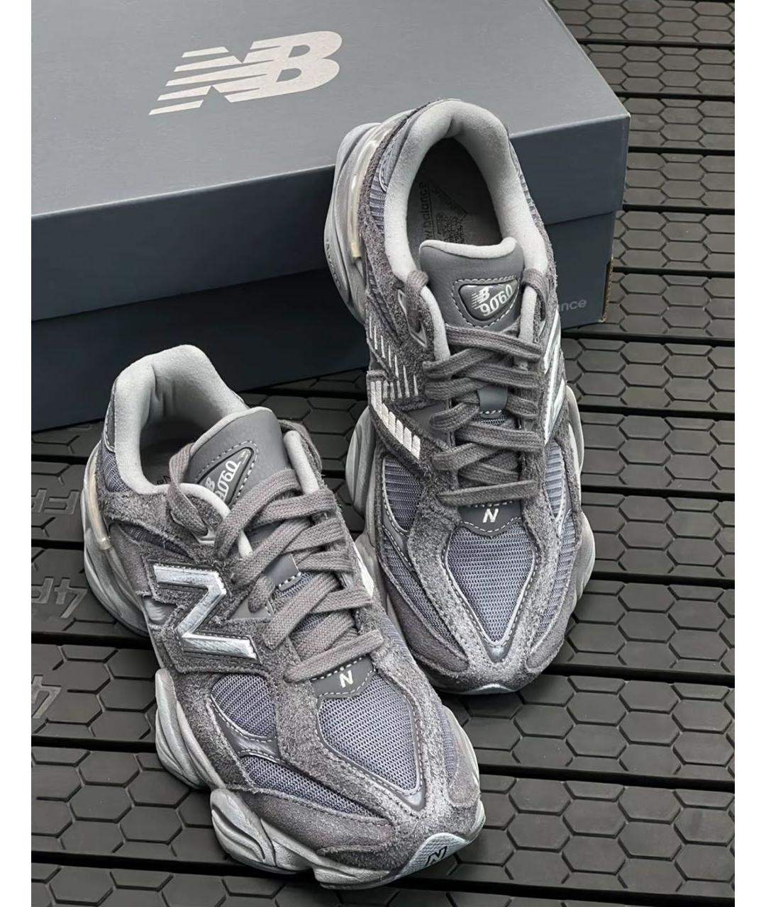 NEW BALANCE Серые замшевые кроссовки, фото 4