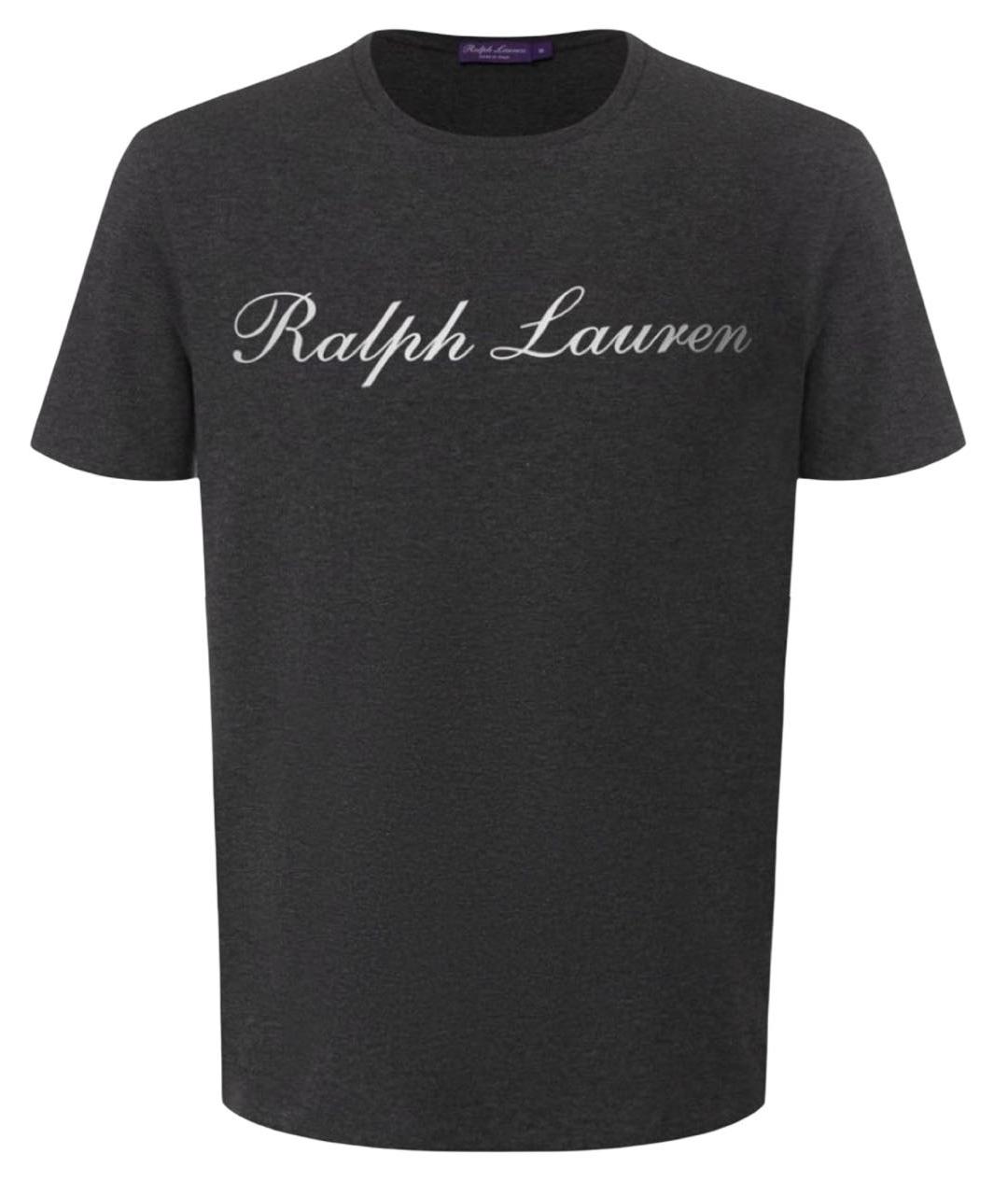 RALPH LAUREN PURPLE LABEL Черная хлопковая футболка, фото 9