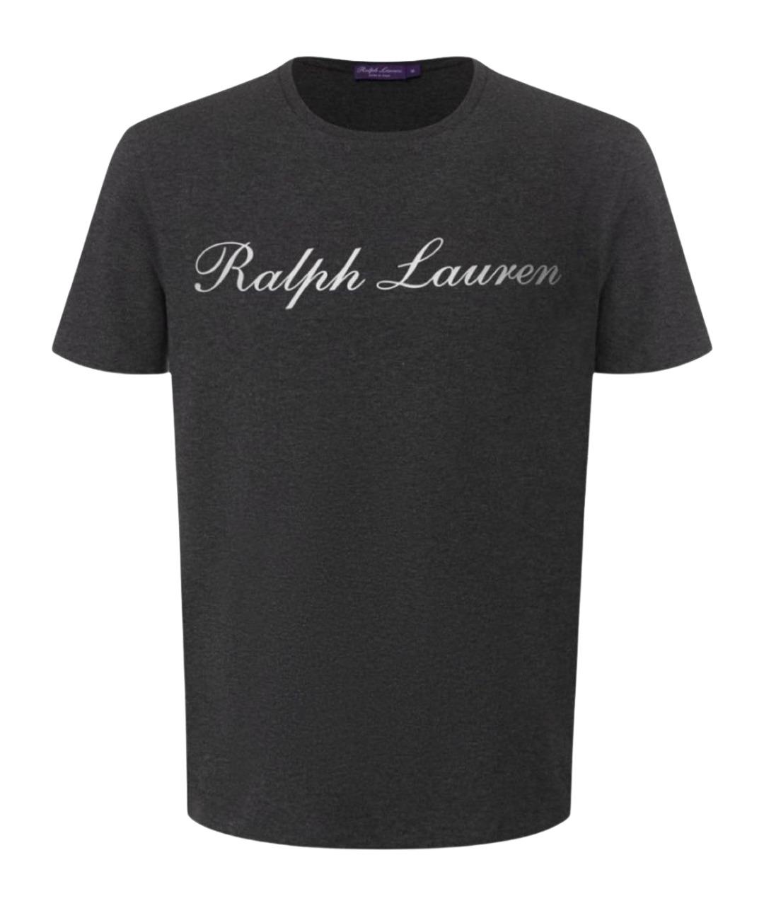 RALPH LAUREN PURPLE LABEL Черная хлопковая футболка, фото 1
