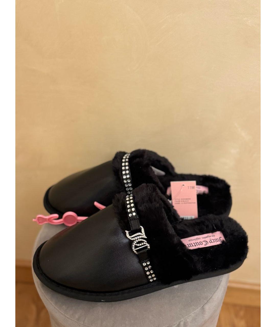 JUICY COUTURE Черные текстильные мюли, фото 2