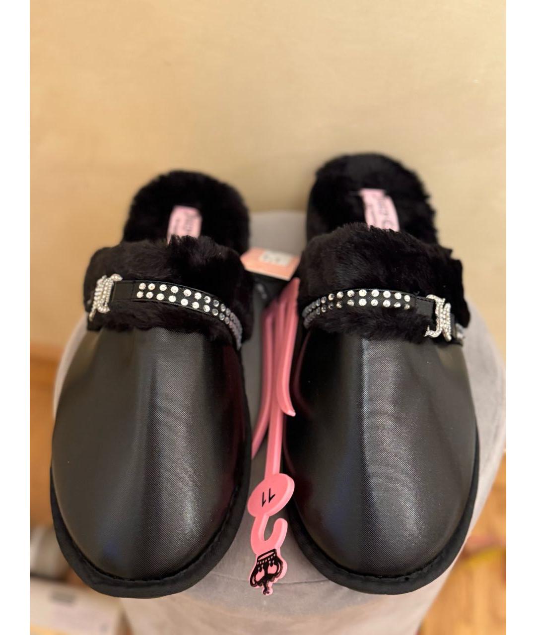 JUICY COUTURE Черные текстильные мюли, фото 5