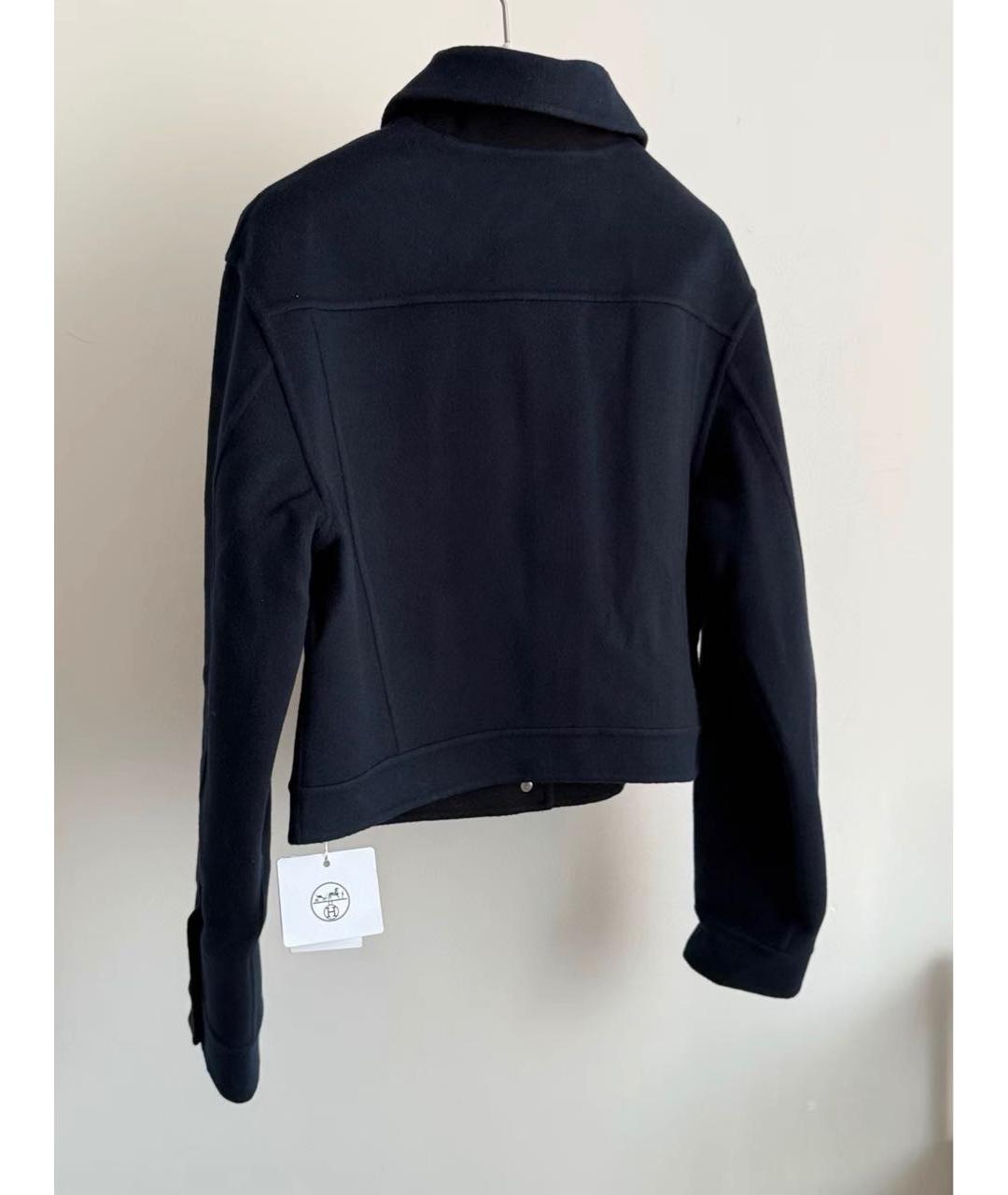 HERMES Черная кашемировая куртка, фото 3