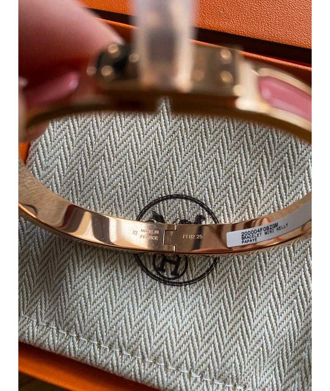 HERMES Коралловый серебряный браслет, фото 6