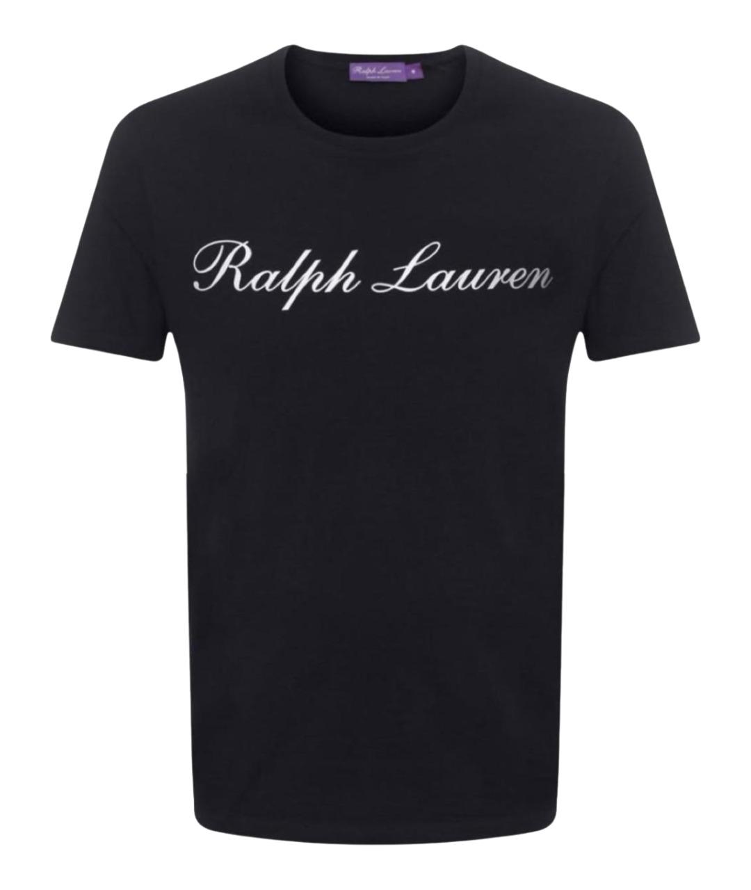 RALPH LAUREN PURPLE LABEL Черная хлопковая футболка, фото 1