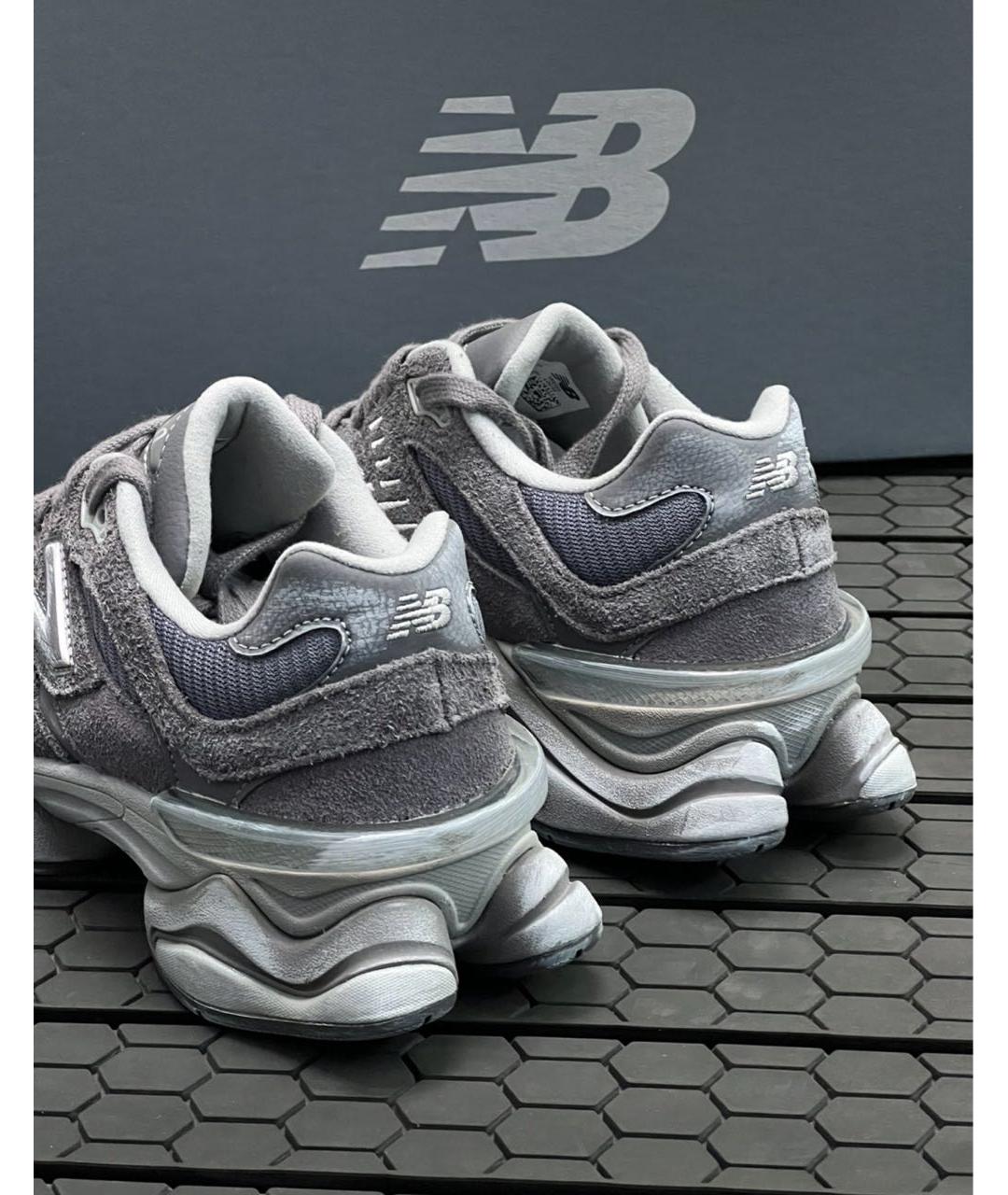NEW BALANCE Антрацитовые замшевые низкие кроссовки / кеды, фото 7