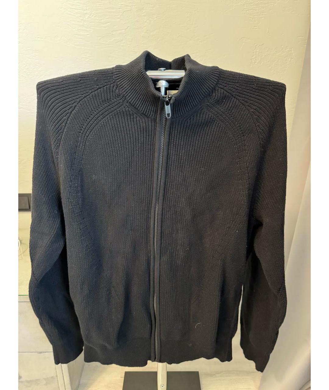 ZEGNA Черный хлопковый кардиган, фото 7