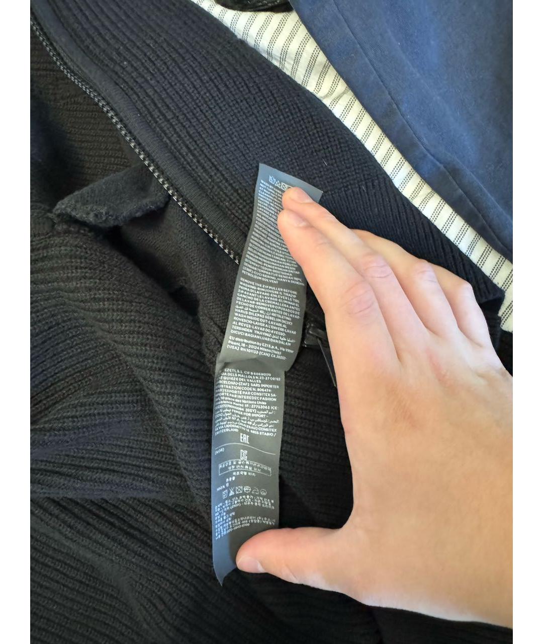 ZEGNA Черный хлопковый кардиган, фото 5