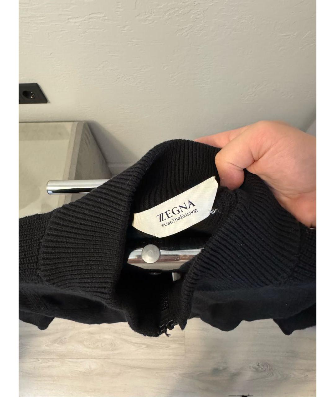ZEGNA Черный хлопковый кардиган, фото 3