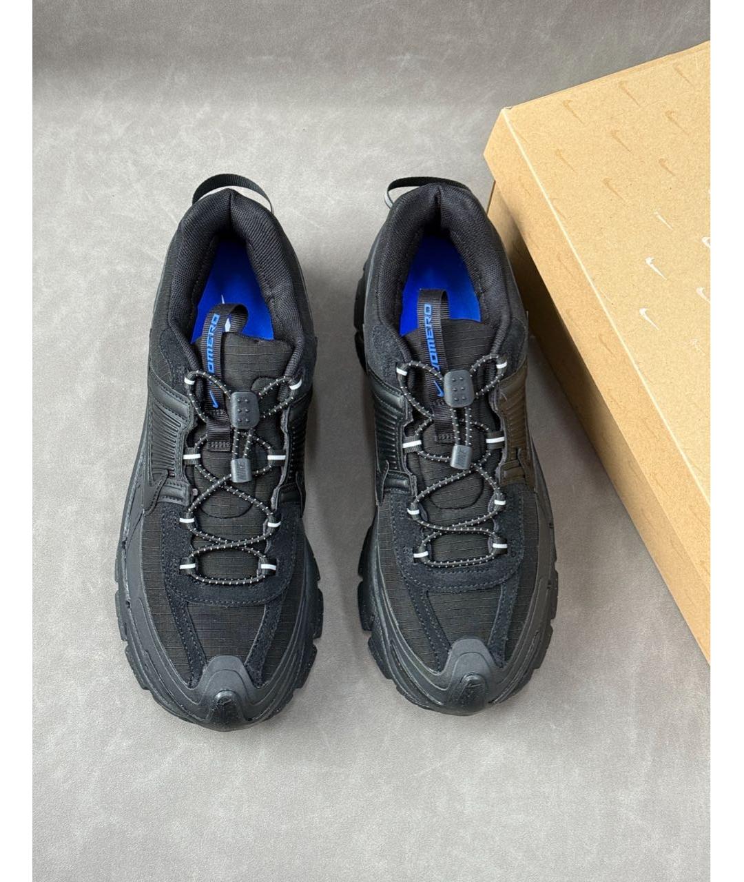 NIKE Черные текстильные низкие кроссовки / кеды, фото 5