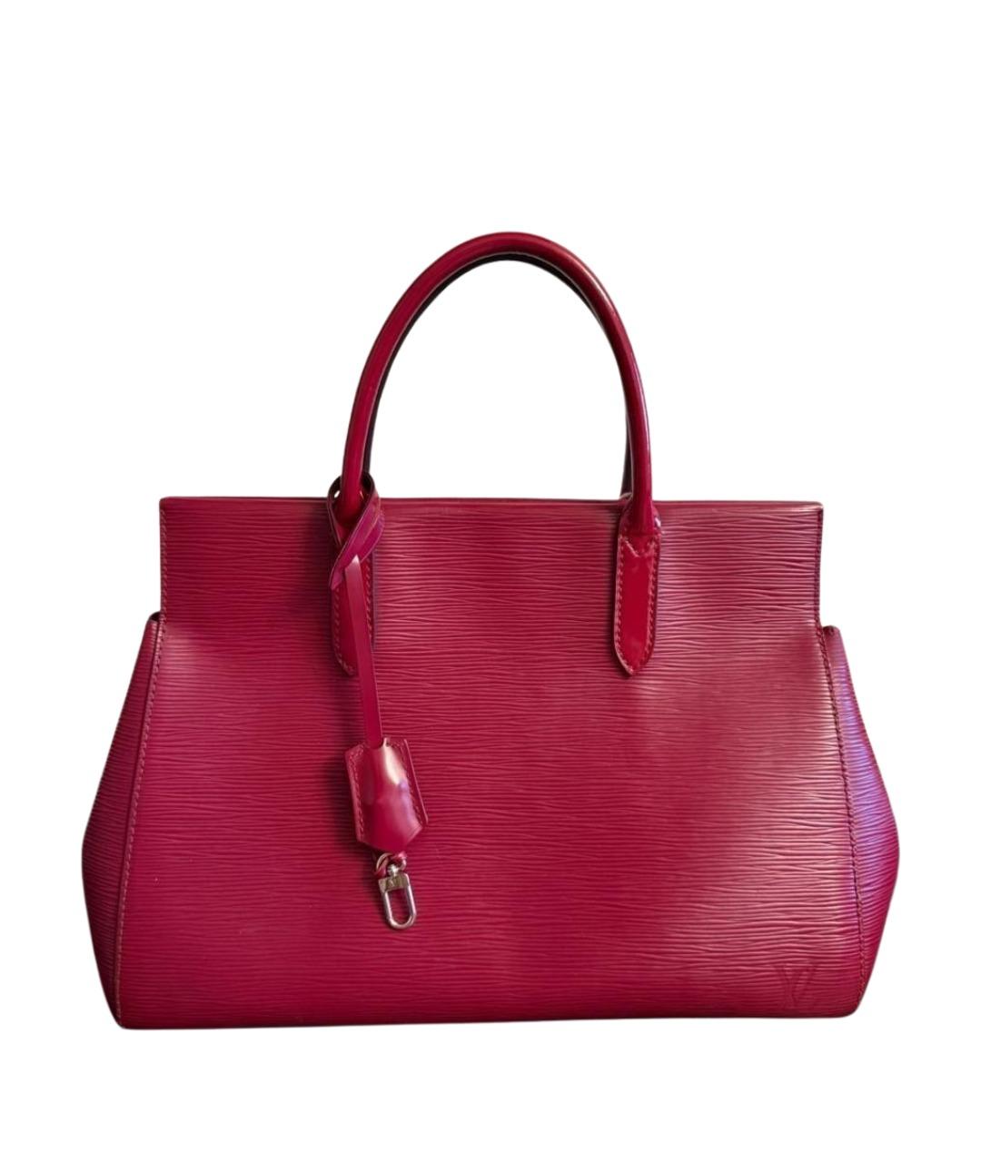 LOUIS VUITTON Бордовая кожаная сумка с короткими ручками, фото 1