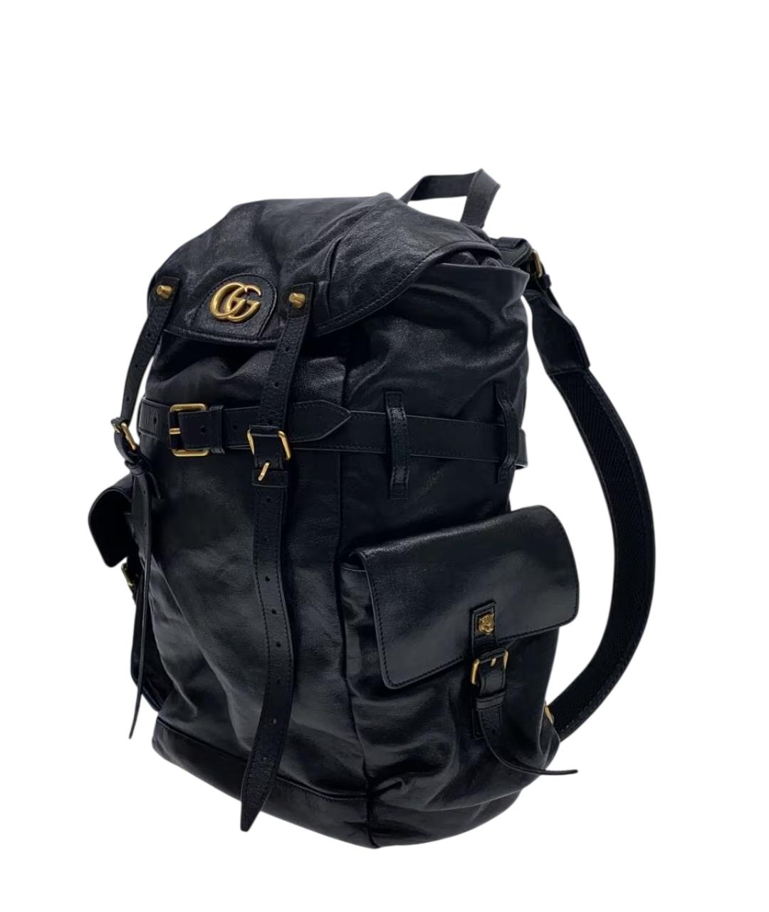 GUCCI Черный кожаный рюкзак, фото 2