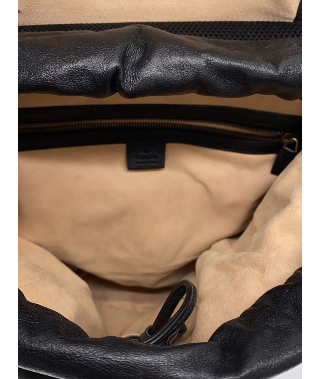 GUCCI Черный кожаный рюкзак, фото 4