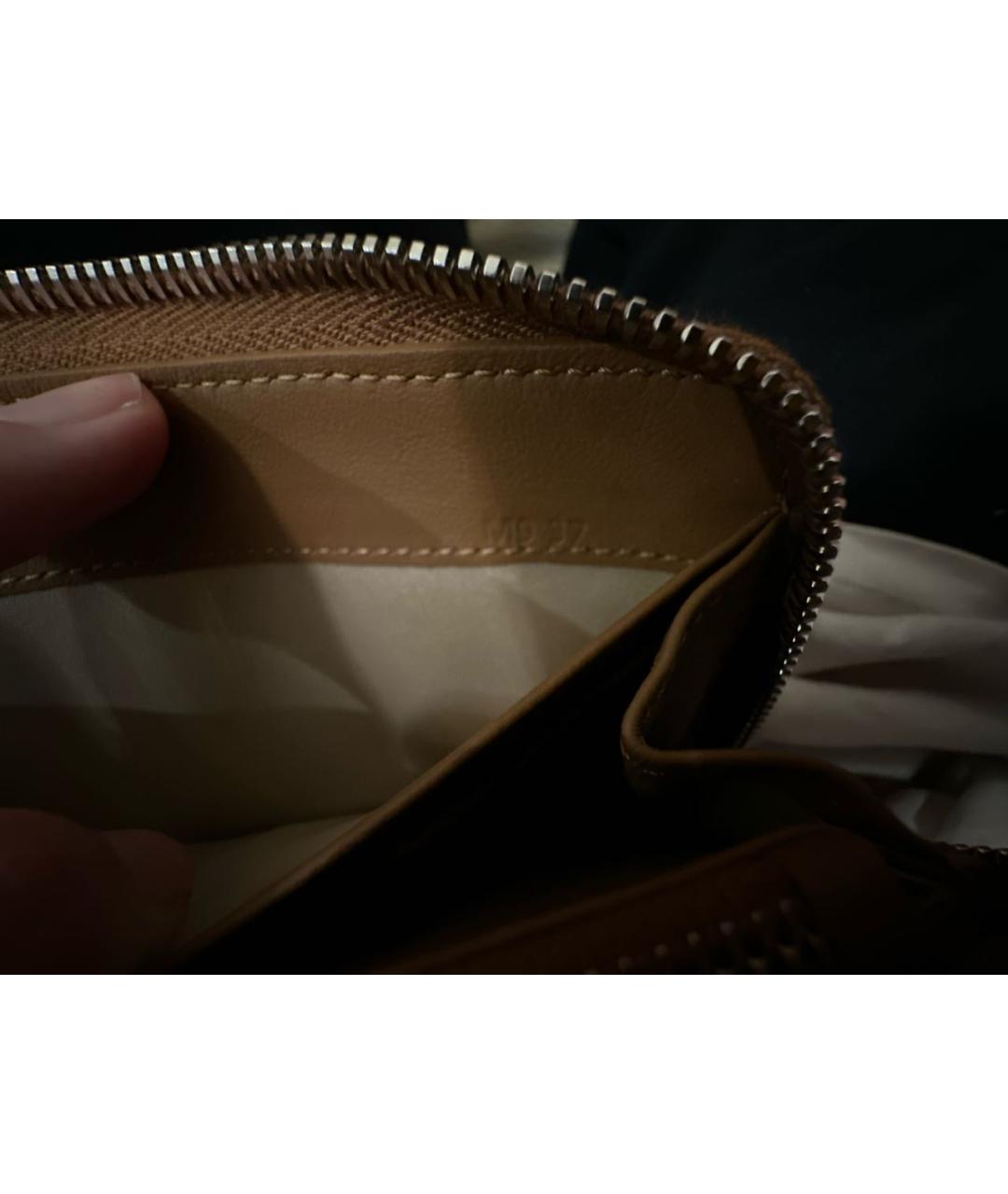 TOD'S Горчичный кожаный кошелек, фото 6