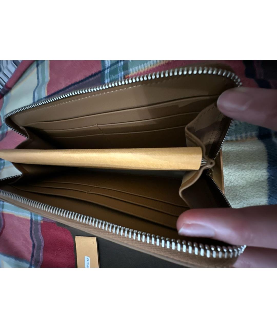 TOD'S Горчичный кожаный кошелек, фото 7