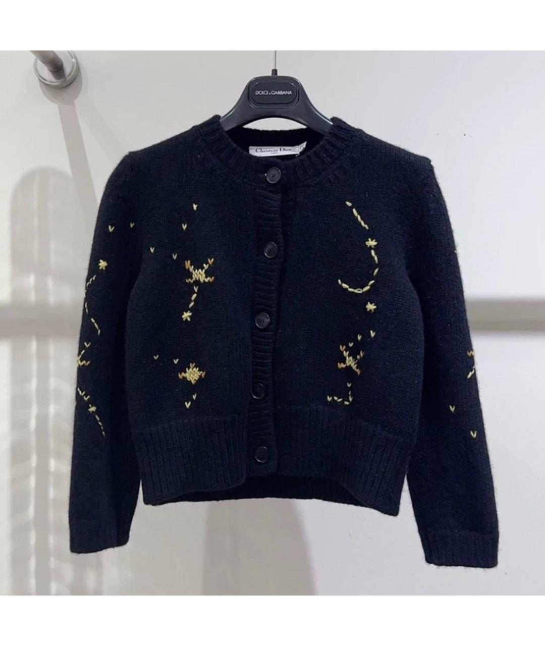 CHRISTIAN DIOR Черный хлопковый кардиган, фото 2