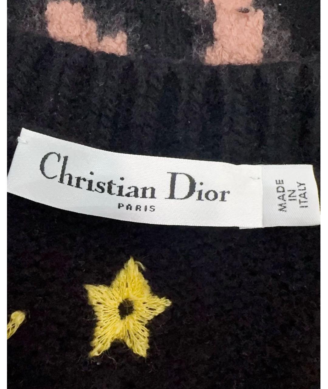 CHRISTIAN DIOR Черный хлопковый кардиган, фото 4