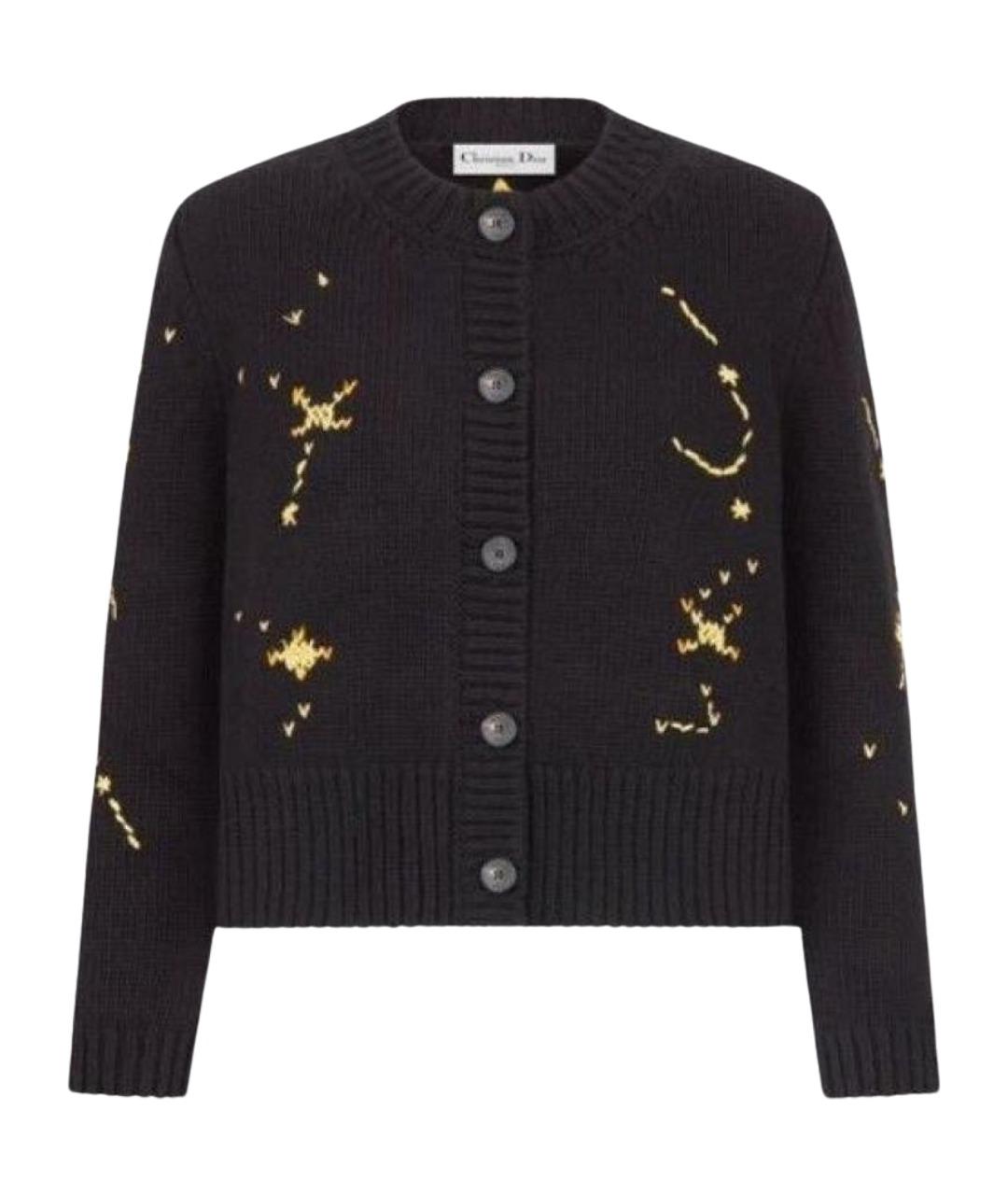 CHRISTIAN DIOR Черный хлопковый кардиган, фото 1