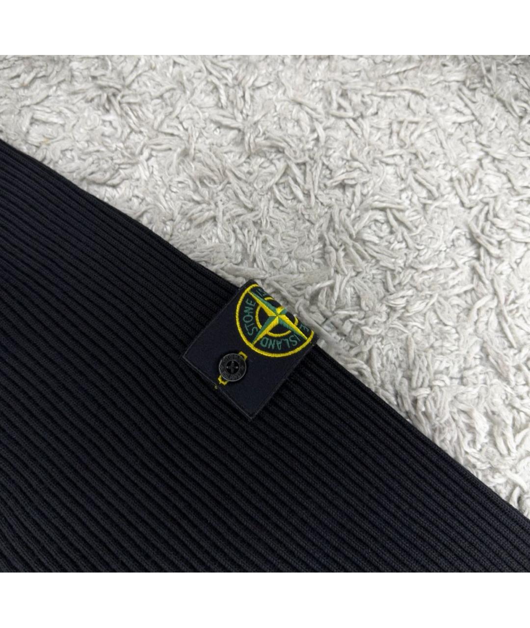 STONE ISLAND Черная шерстяная водолазка, фото 3