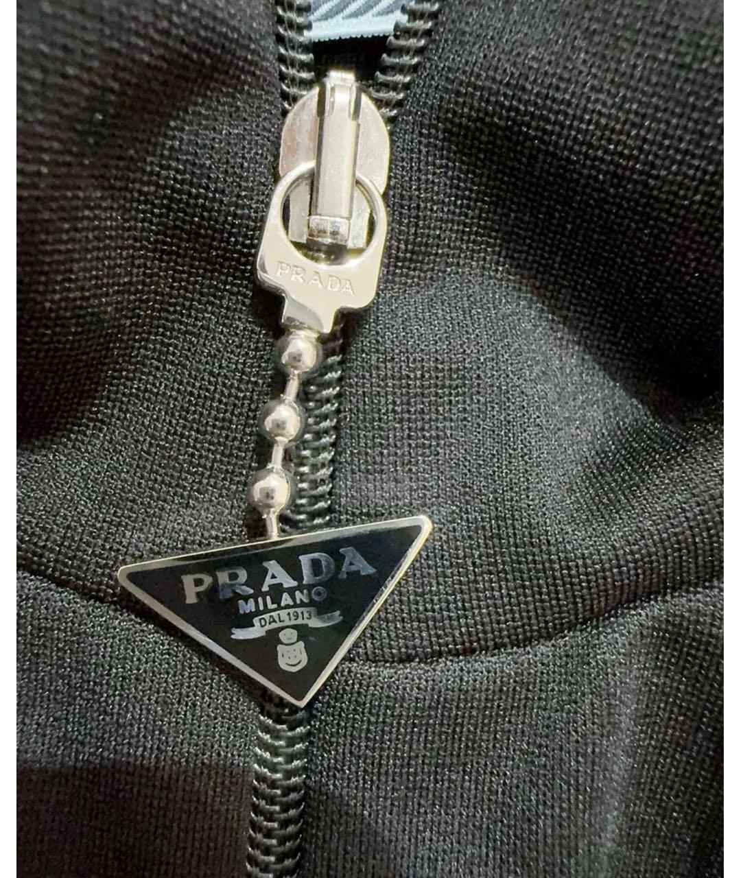 PRADA Черная полиэстеровая футболка, фото 4