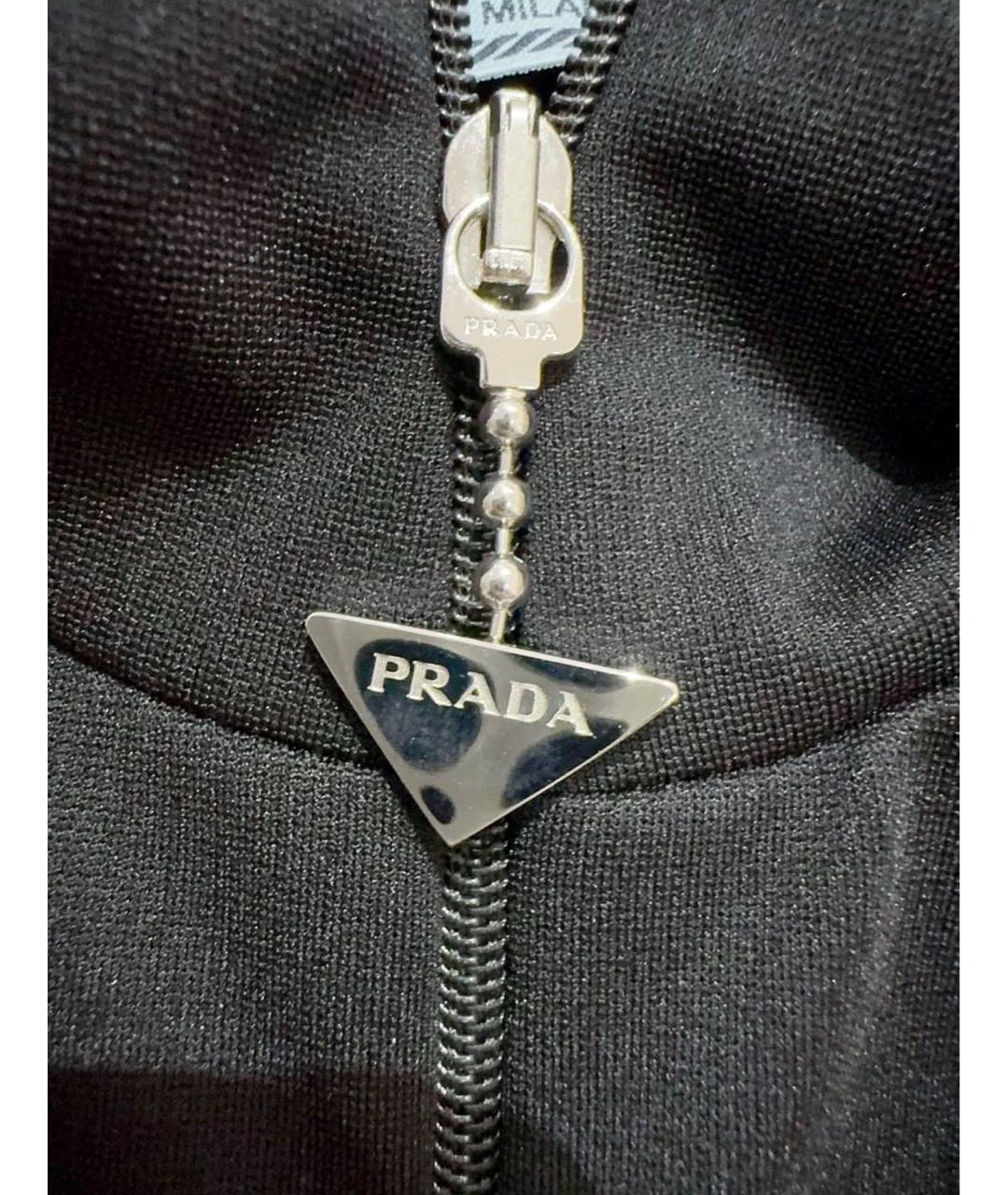 PRADA Черная полиэстеровая футболка, фото 3
