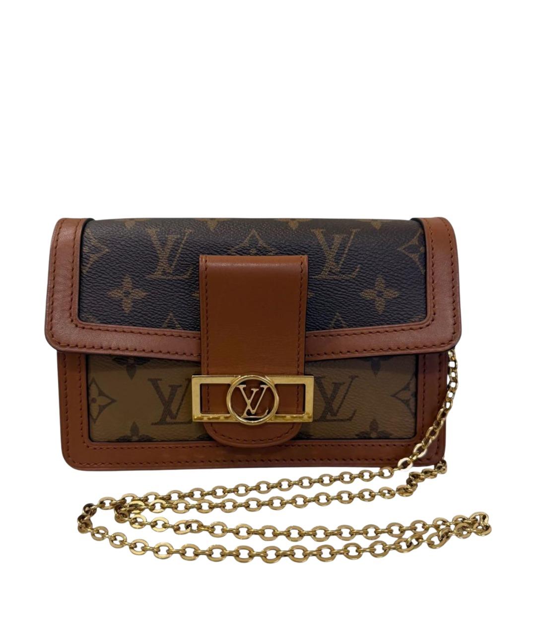 LOUIS VUITTON Коричневая кожаная сумка через плечо, фото 1