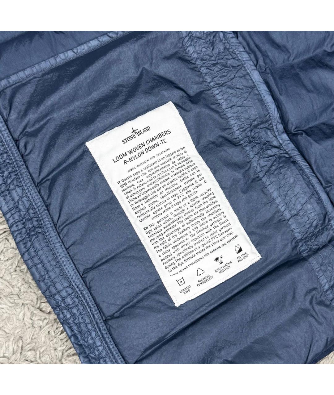 STONE ISLAND Темно-синяя полиэстеровая куртка, фото 4