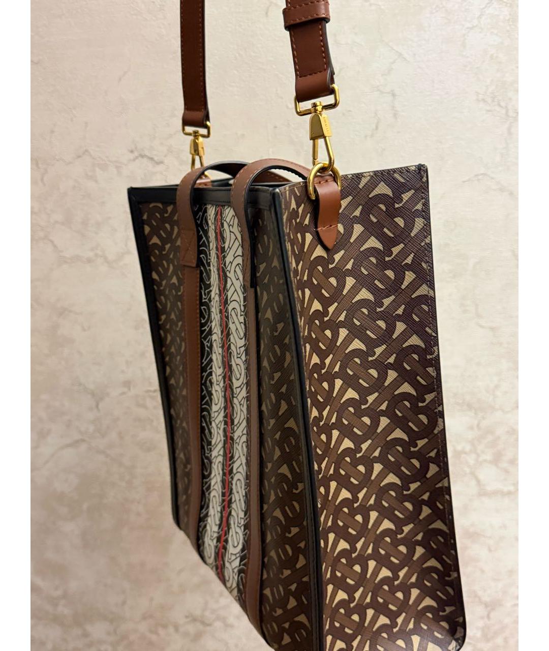 BURBERRY Коричневая кожаная сумка через плечо, фото 3