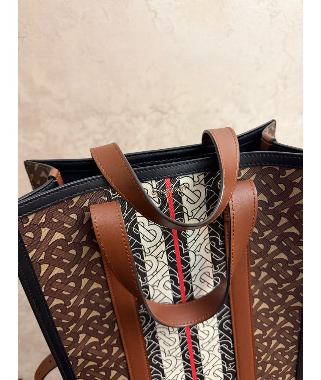 BURBERRY Коричневая кожаная сумка через плечо, фото 4