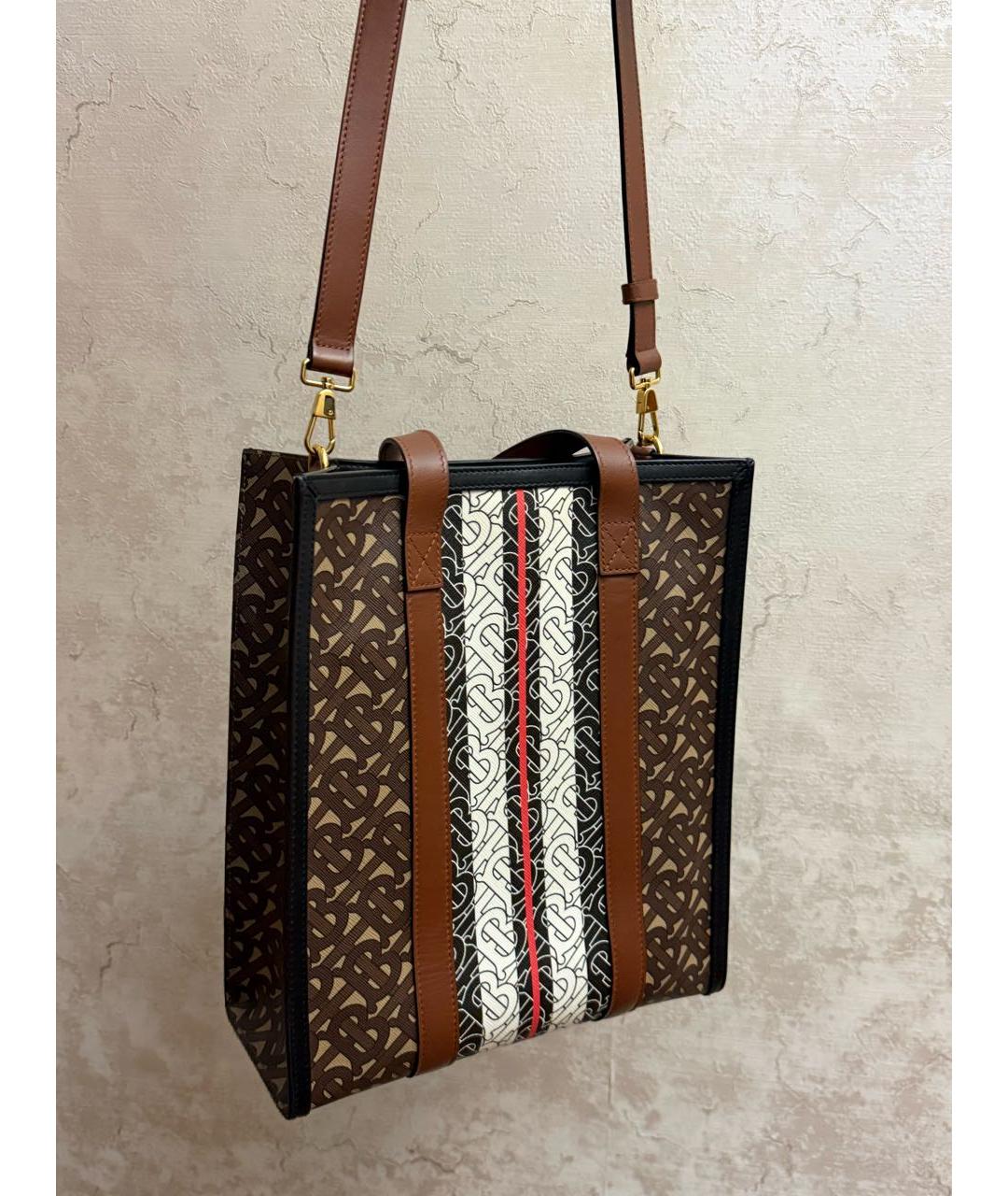 BURBERRY Коричневая кожаная сумка через плечо, фото 5