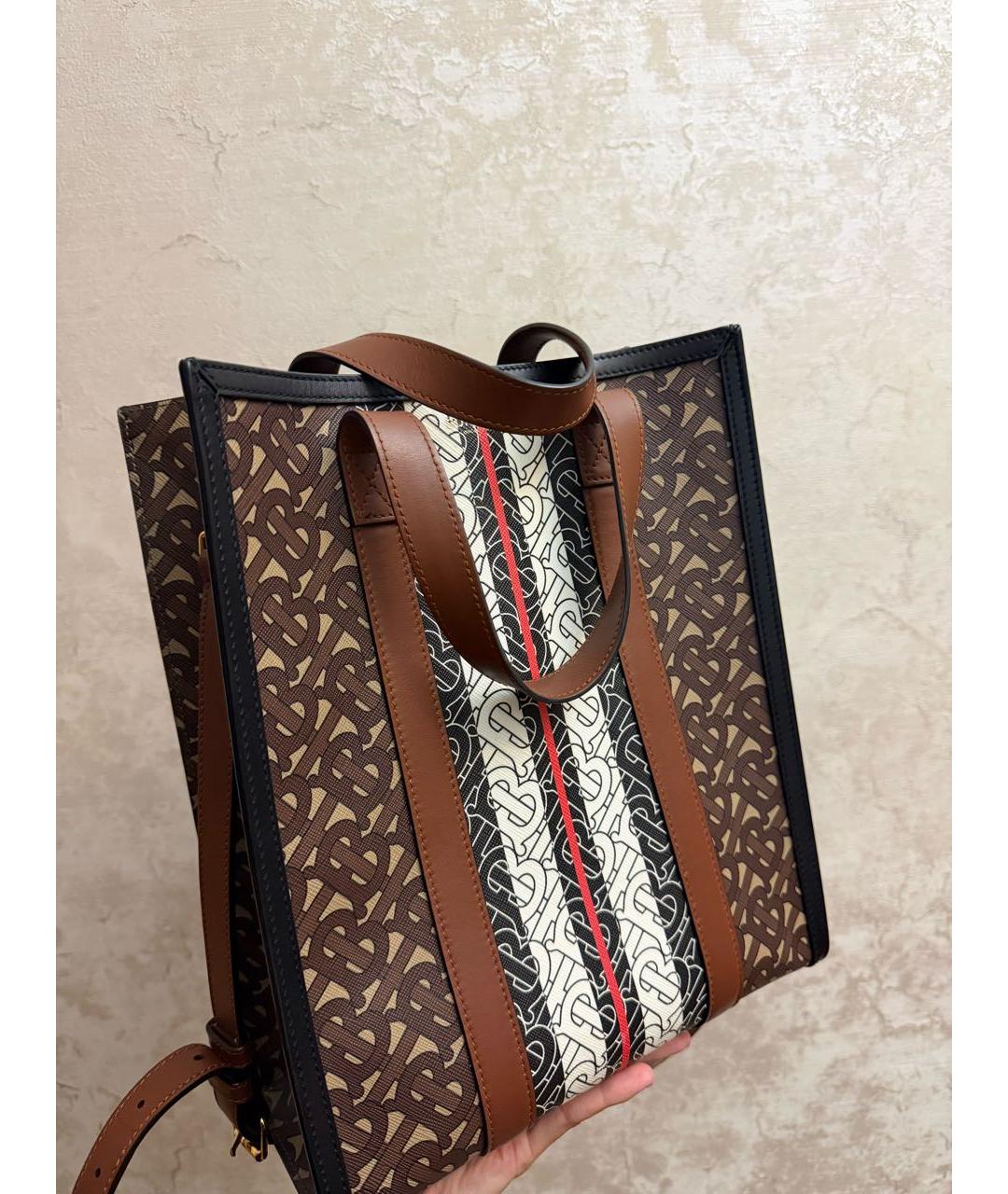 BURBERRY Коричневая кожаная сумка через плечо, фото 2