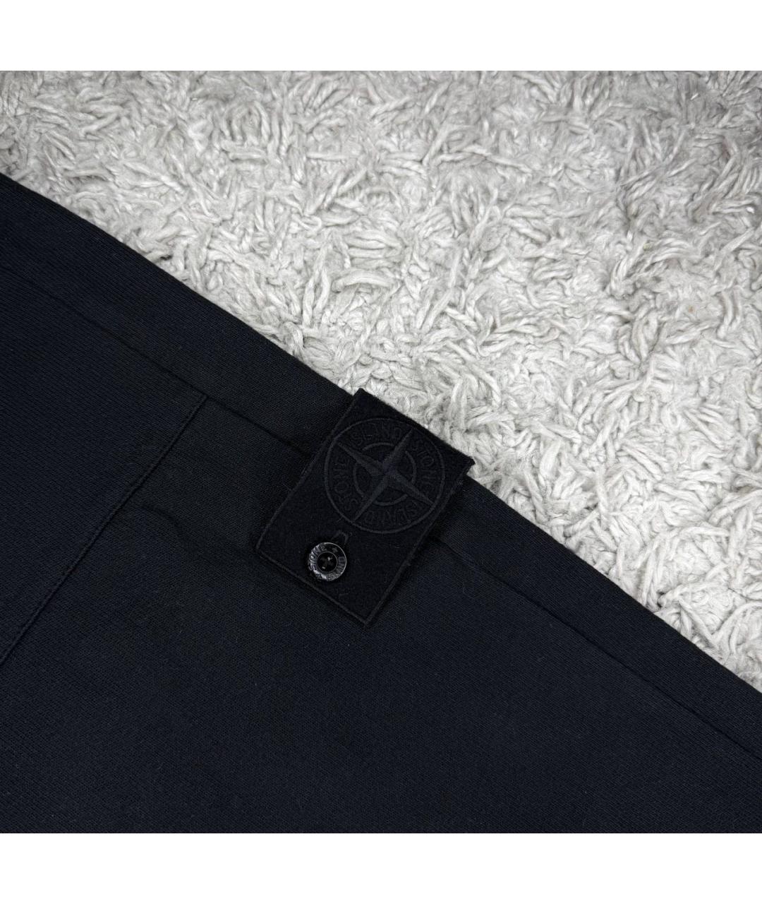 STONE ISLAND Черные хлопковые повседневные брюки, фото 3