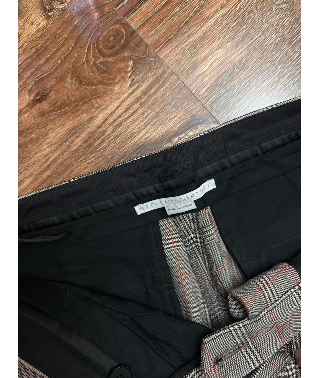 STELLA MCCARTNEY Мульти шерстяные брюки узкие, фото 3