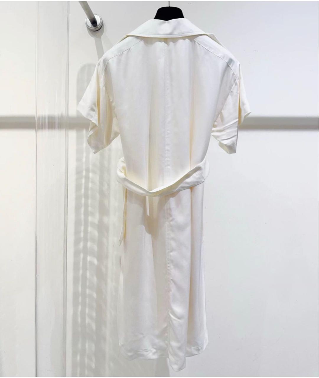 BURBERRY Белое хлопковое пальто, фото 4