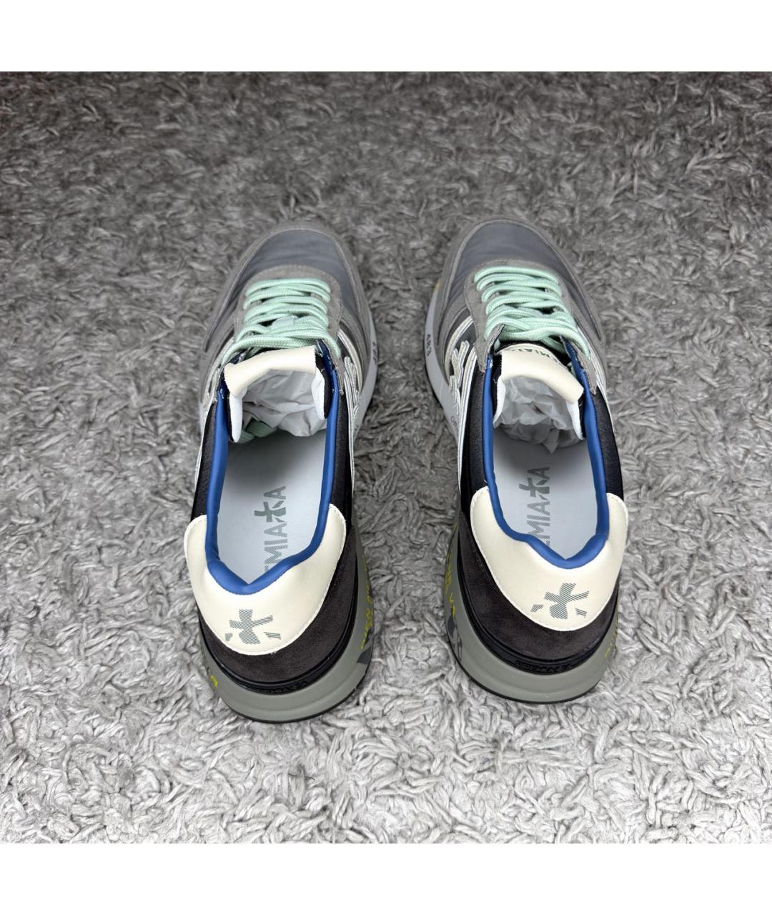 PREMIATA Серые текстильные низкие кроссовки / кеды, фото 4