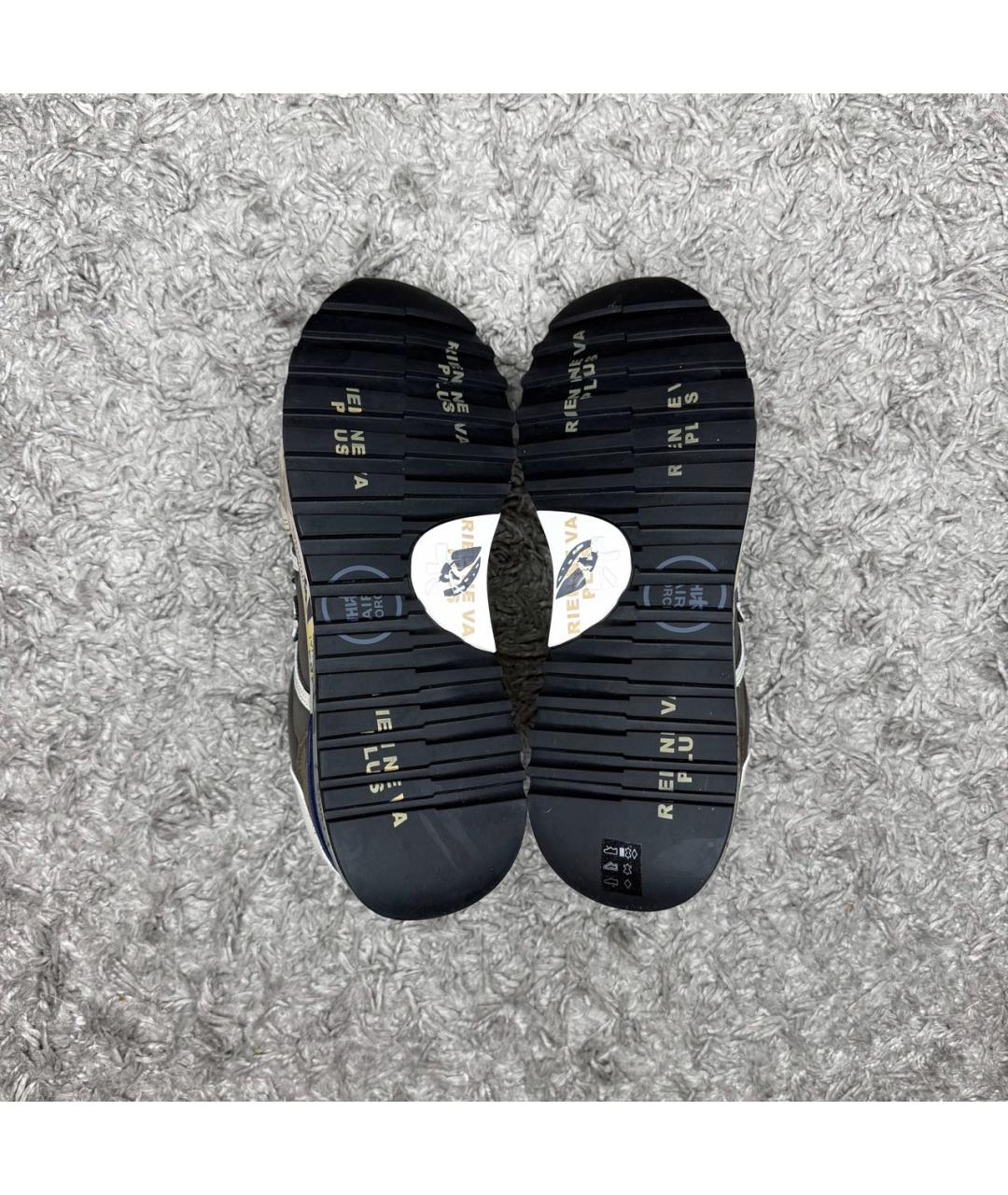 PREMIATA Коричневые текстильные низкие кроссовки / кеды, фото 6