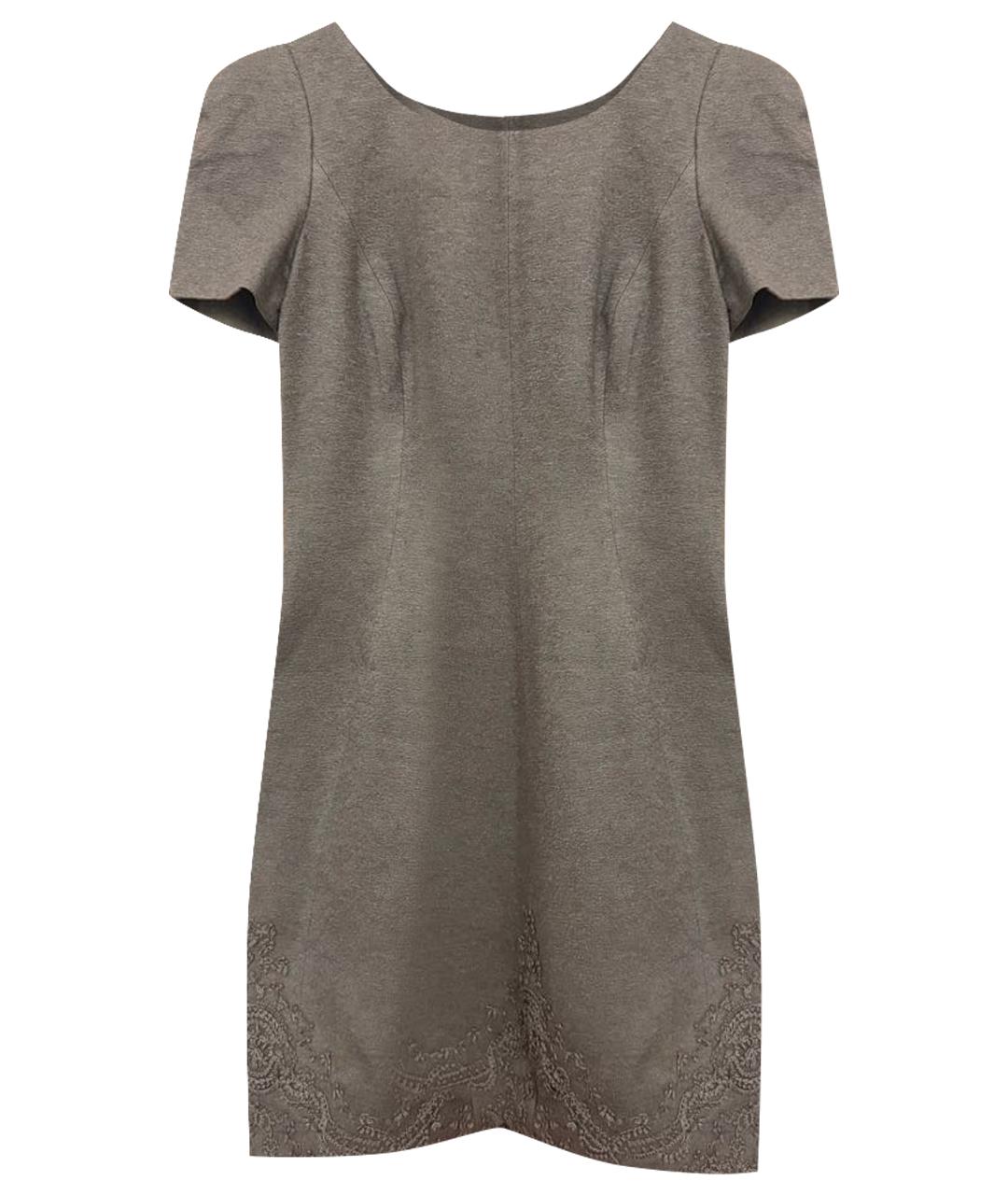 ERMANNO SCERVINO Бежевое шерстяное повседневное платье, фото 1