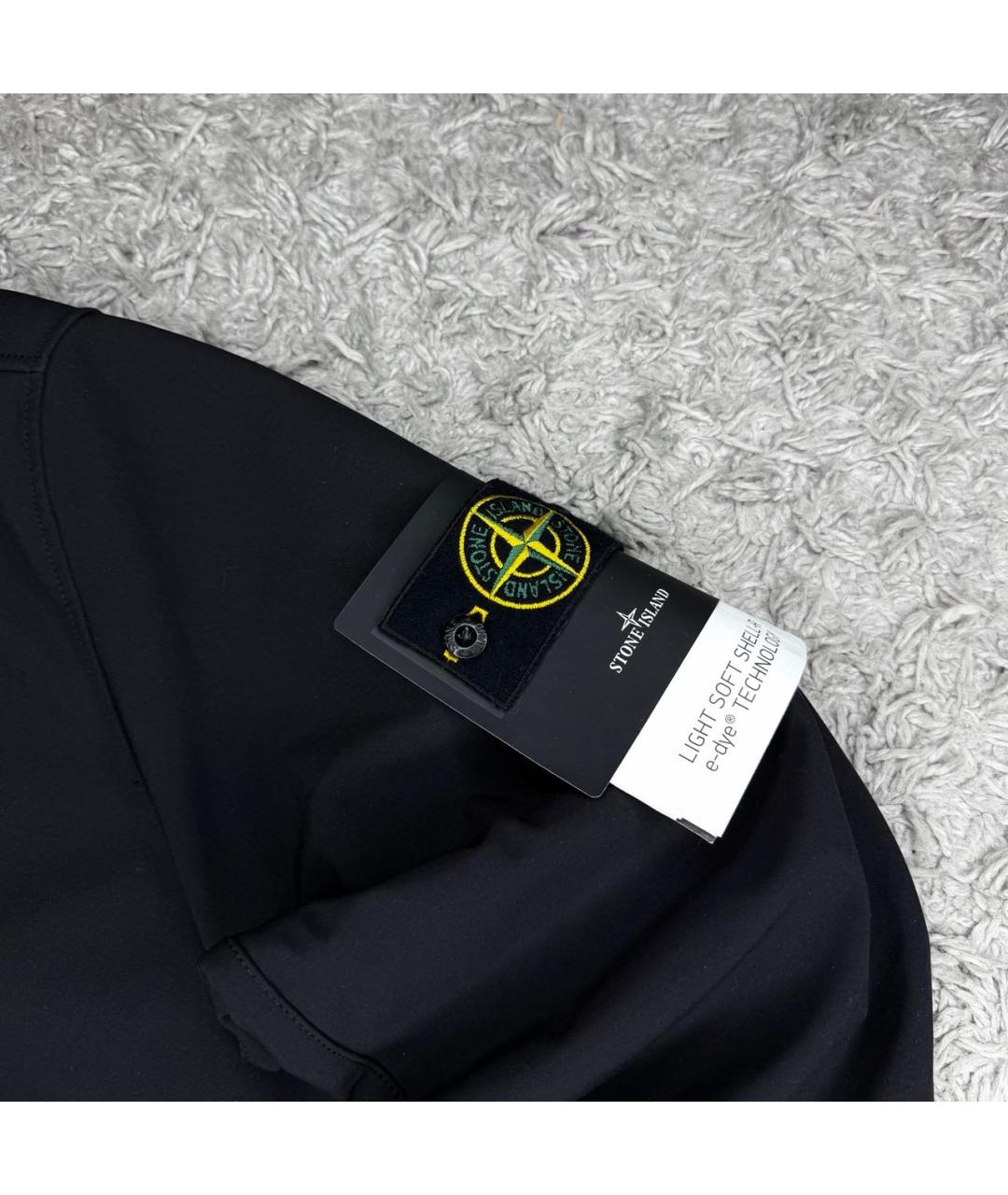 STONE ISLAND Черная хлопковая куртка, фото 2