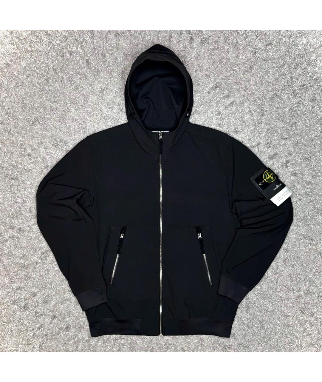 STONE ISLAND Черная хлопковая куртка, фото 7