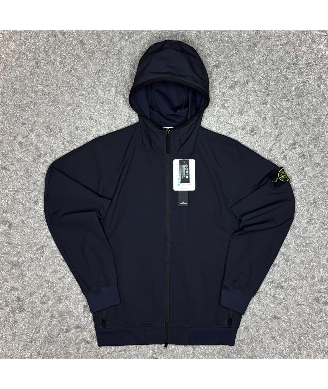 STONE ISLAND Темно-синяя хлопковая куртка, фото 7