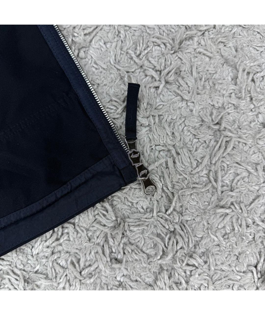 STONE ISLAND Темно-синяя хлопковая куртка, фото 4