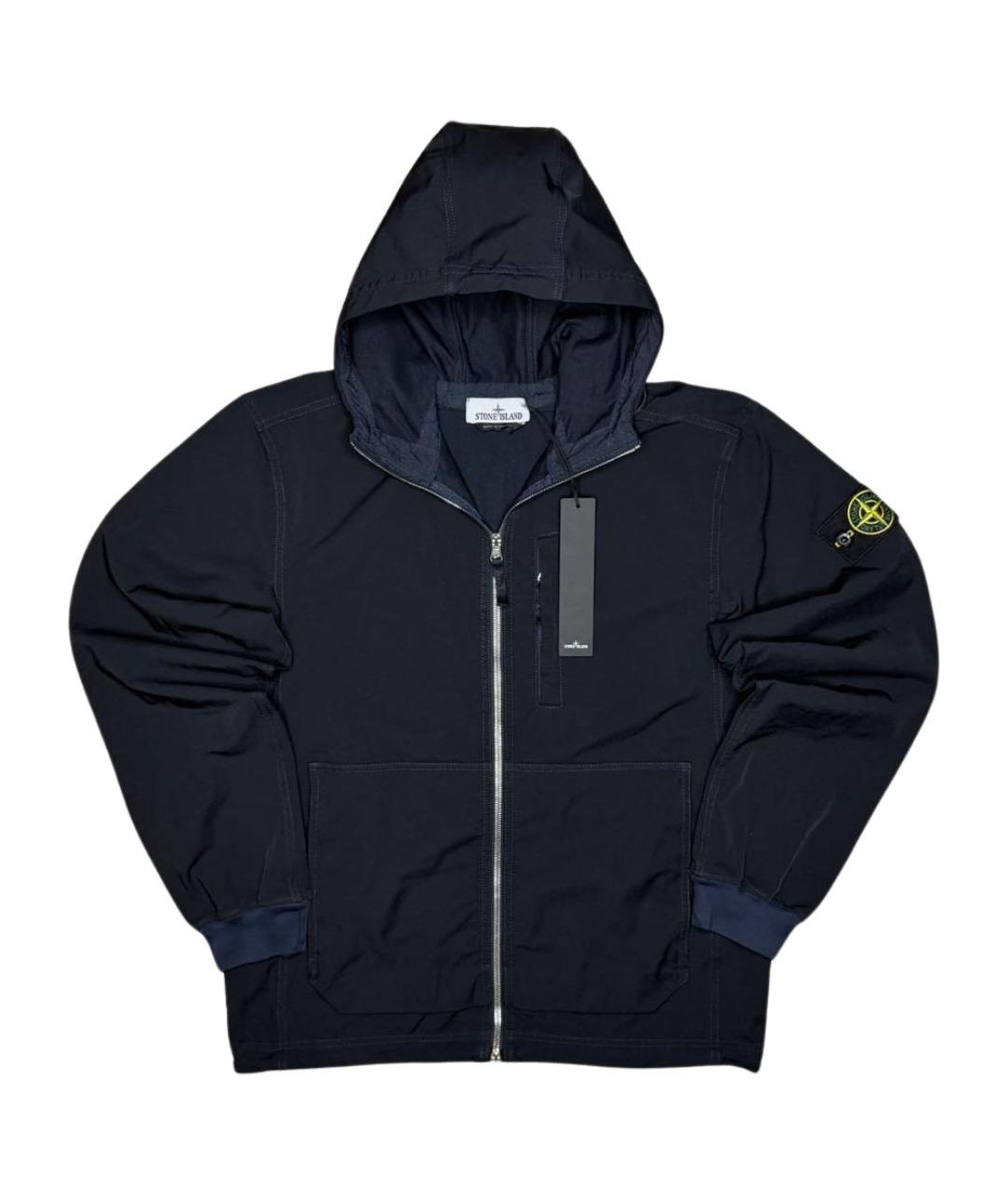 STONE ISLAND Темно-синяя хлопковая куртка, фото 1